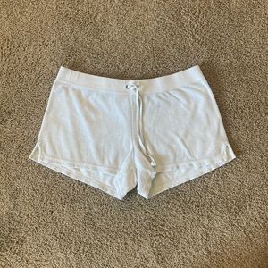 juicy couture white sweat shorts